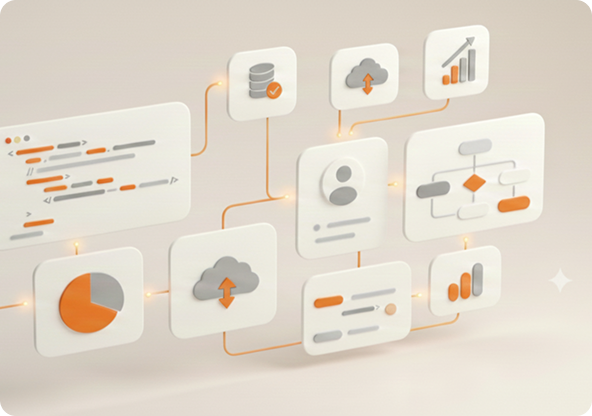 Ilustracao dos servicos de software da Lifters