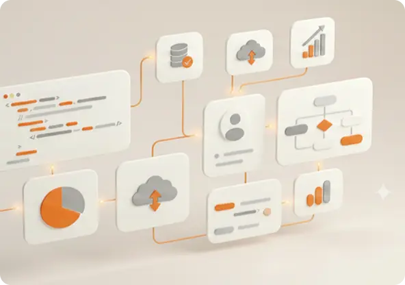 Ilustracao dos servicos de software da Lifters